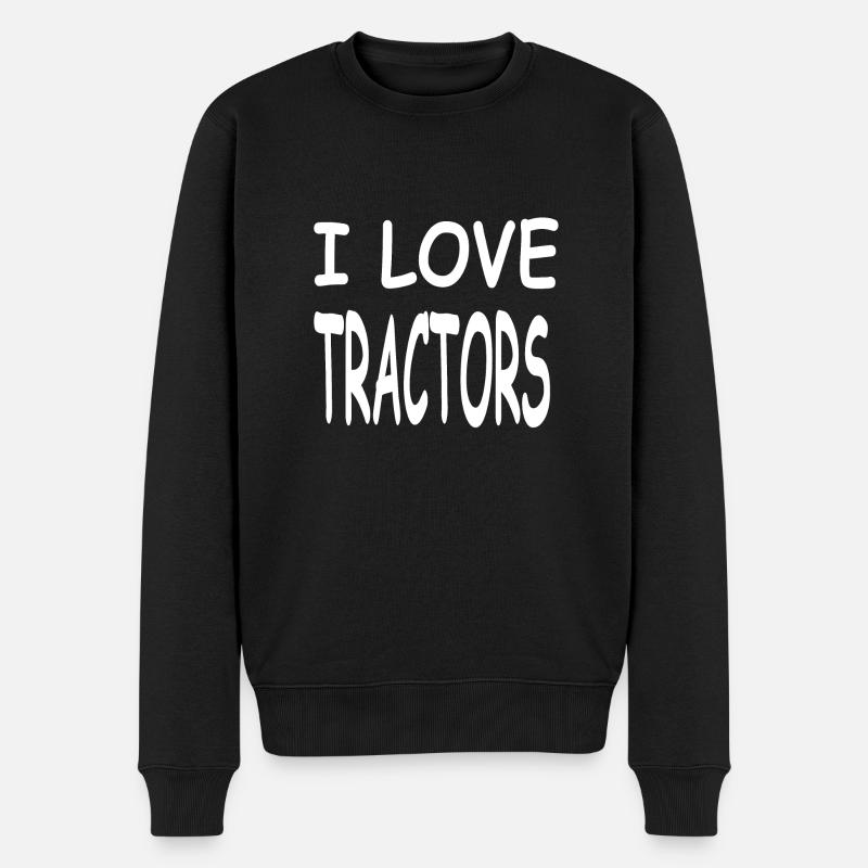 Traktor - Männer Premium Bio Pullover - Schwarz