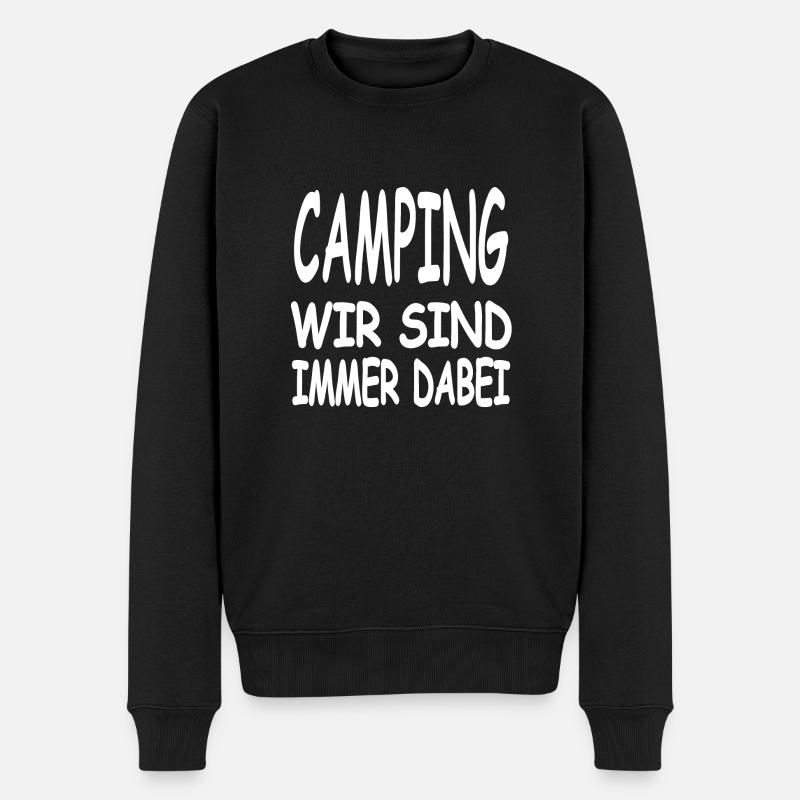 Camping - Männer Premium Bio Pullover - Schwarz