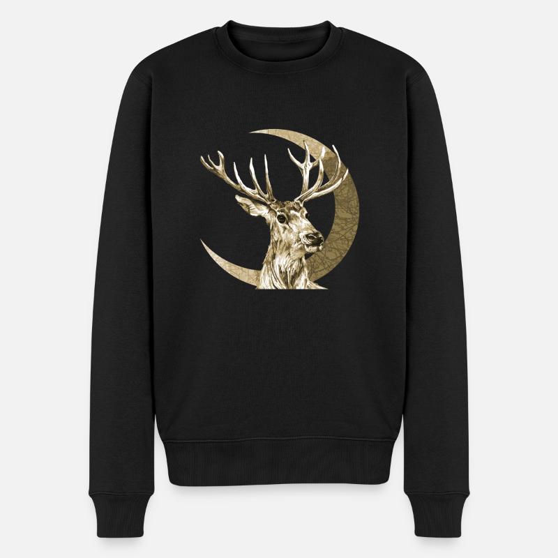 Cerf - Pull Premium bio Homme - noir