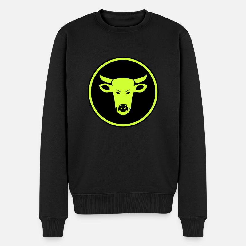 cow rind - Männer Premium Bio Pullover - Schwarz
