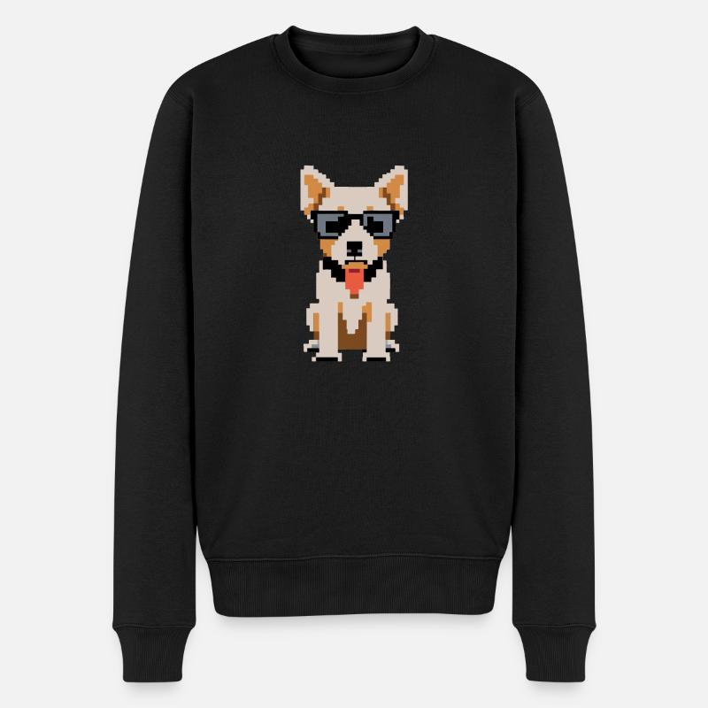 Pixou le chien - Pull Premium bio Homme - noir