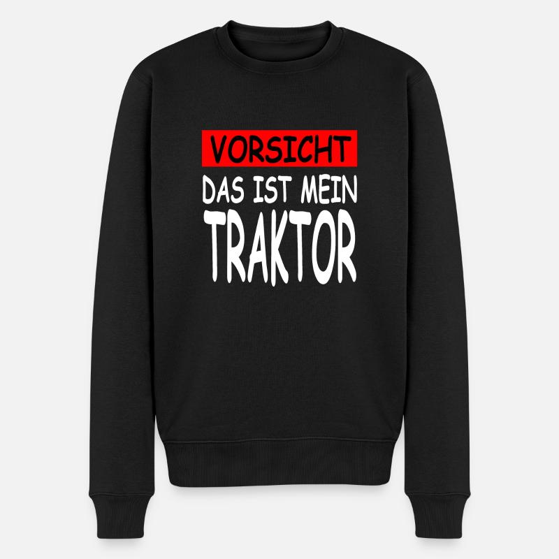 Traktor - Männer Premium Bio Pullover - Schwarz