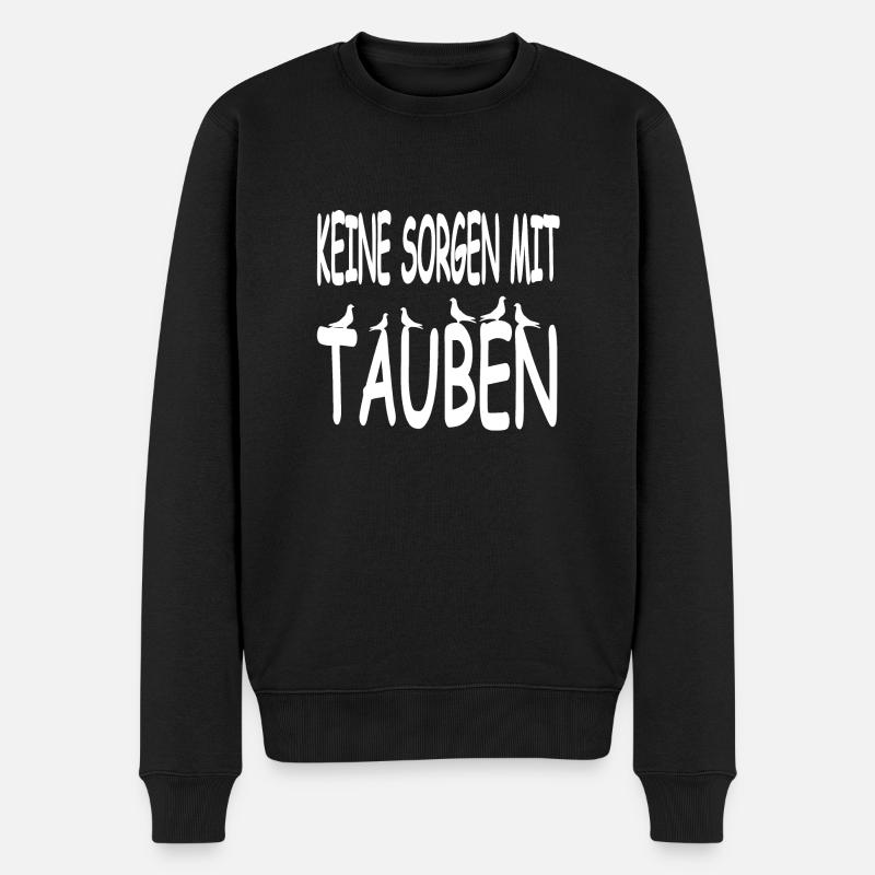 Tauben - Männer Premium Bio Pullover - Schwarz