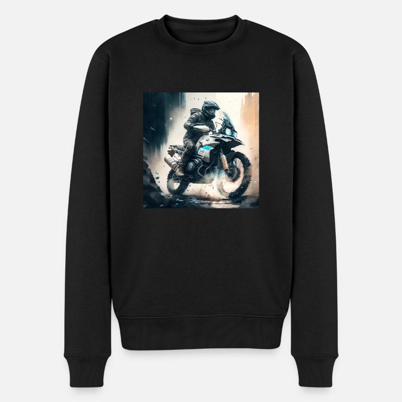 Enduro Tour 2 - Männer Premium Bio Pullover - Schwarz