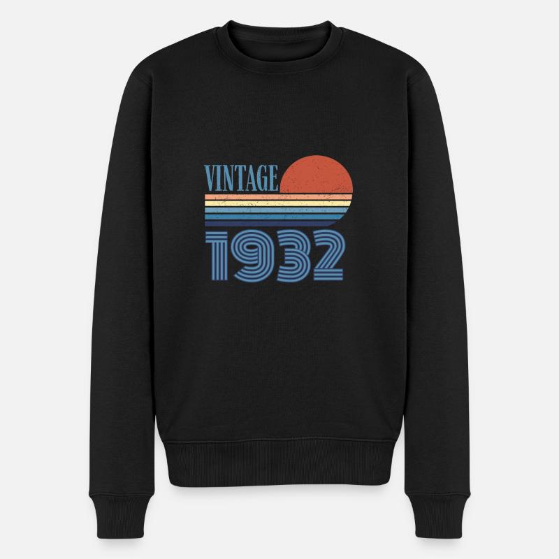 Jahrgang 1932 - Männer Premium Bio Pullover - Schwarz