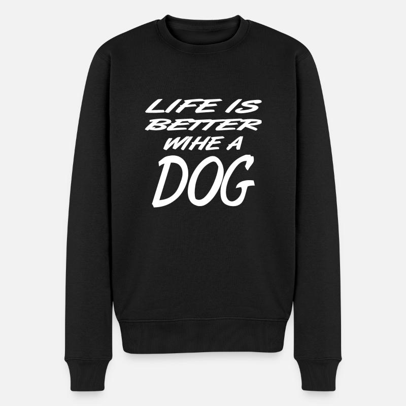 Chien - Pull Premium bio Homme - noir