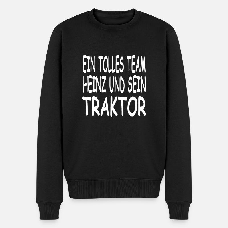 Traktor - Männer Premium Bio Pullover - Schwarz