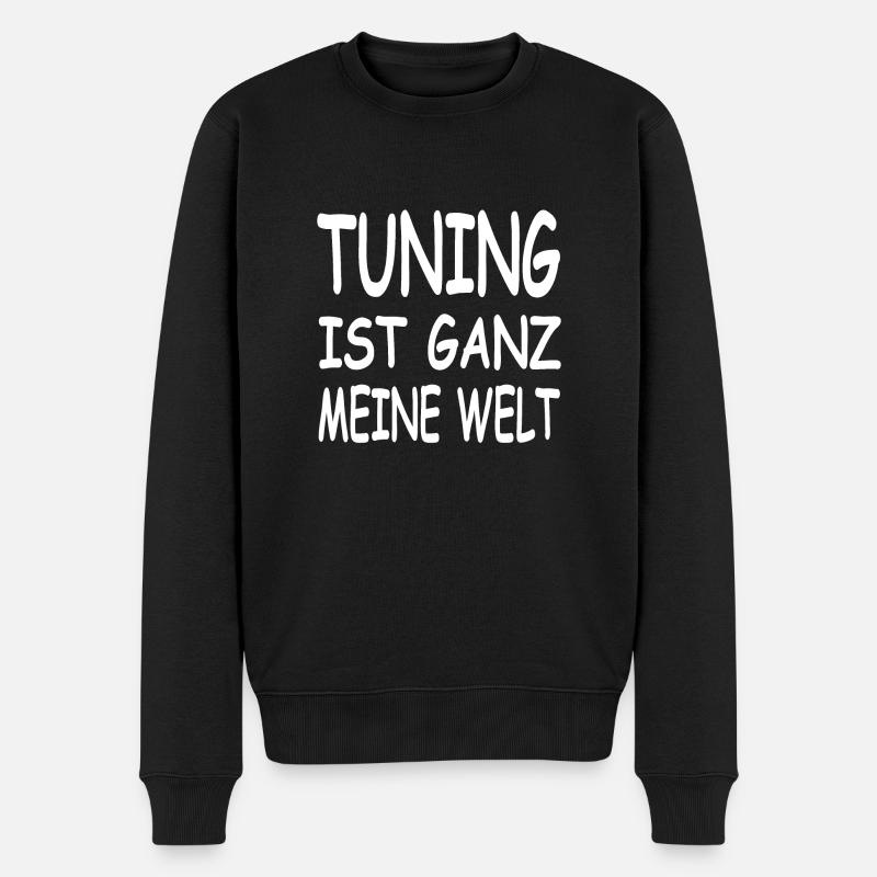 Tuning - Männer Premium Bio Pullover - Schwarz