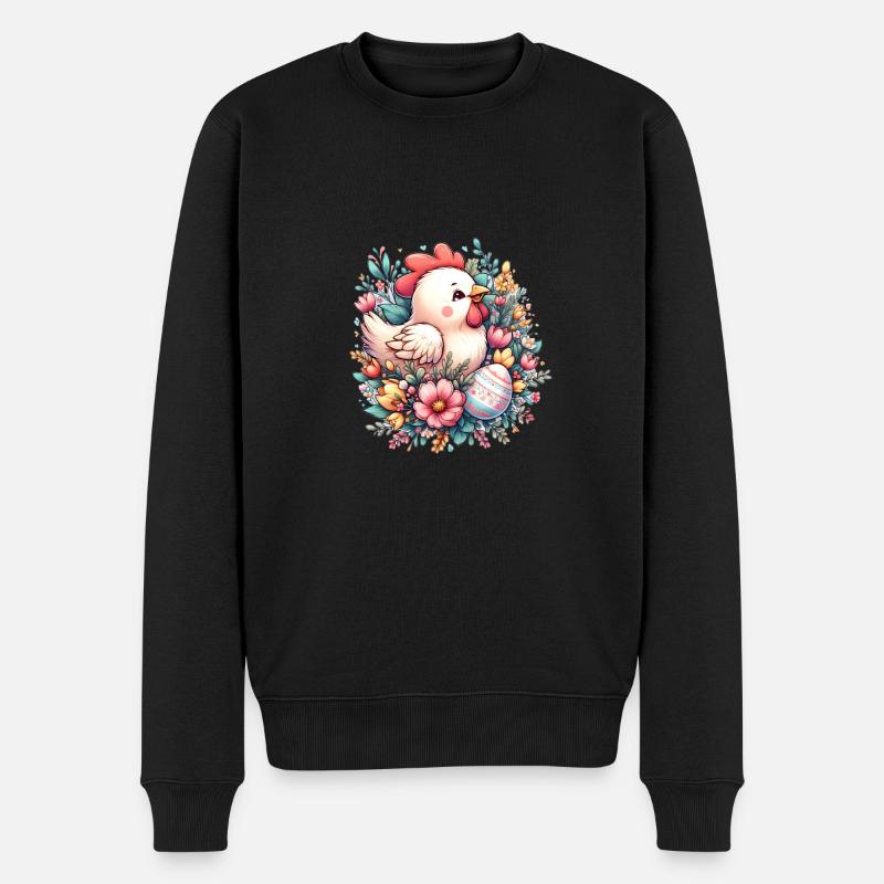Chicken for Easter - Men's Premium Organic Jumper - black