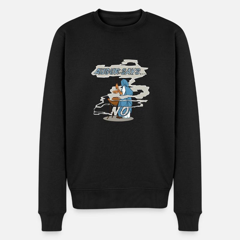 Augur Say's No - Männer Premium Bio Pullover - Schwarz