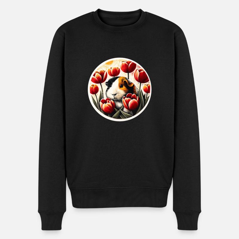 Meerschweinchen - Männer Premium Bio Pullover - Schwarz