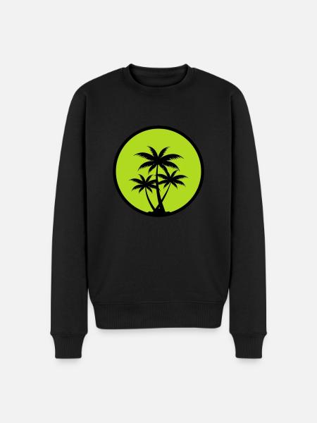 Palm trees - Men's Premium Organic Jumper - black