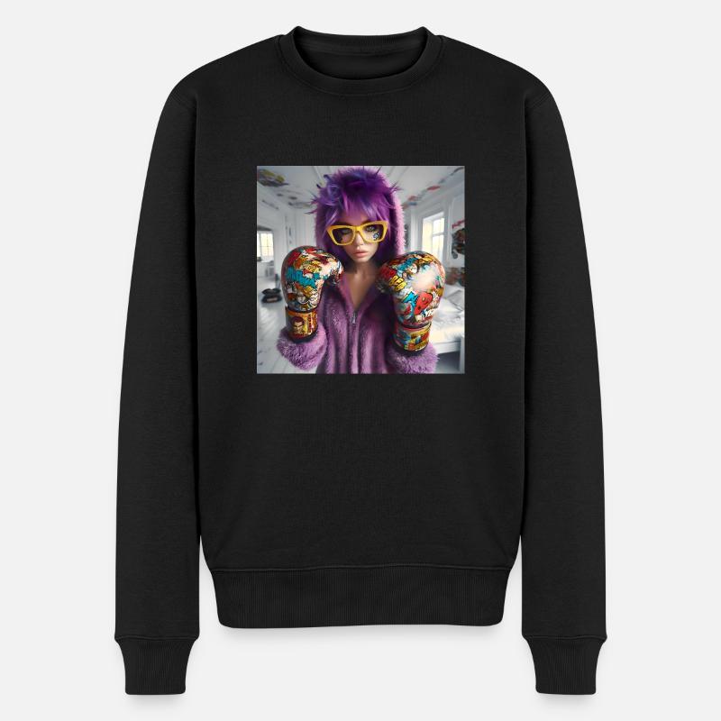 Cosplayer Boxing Pop 4 - Männer Premium Bio Pullover - Schwarz