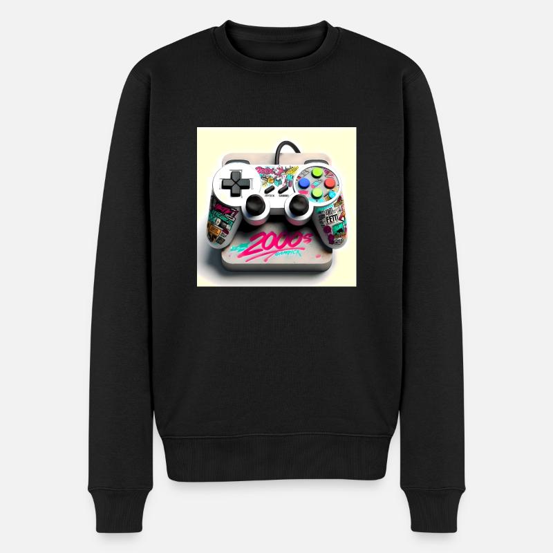 Joystick 5 - Männer Premium Bio Pullover - Schwarz