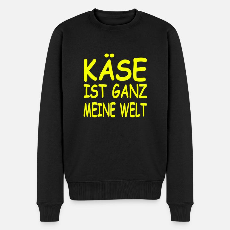 Käse - Männer Premium Bio Pullover - Schwarz