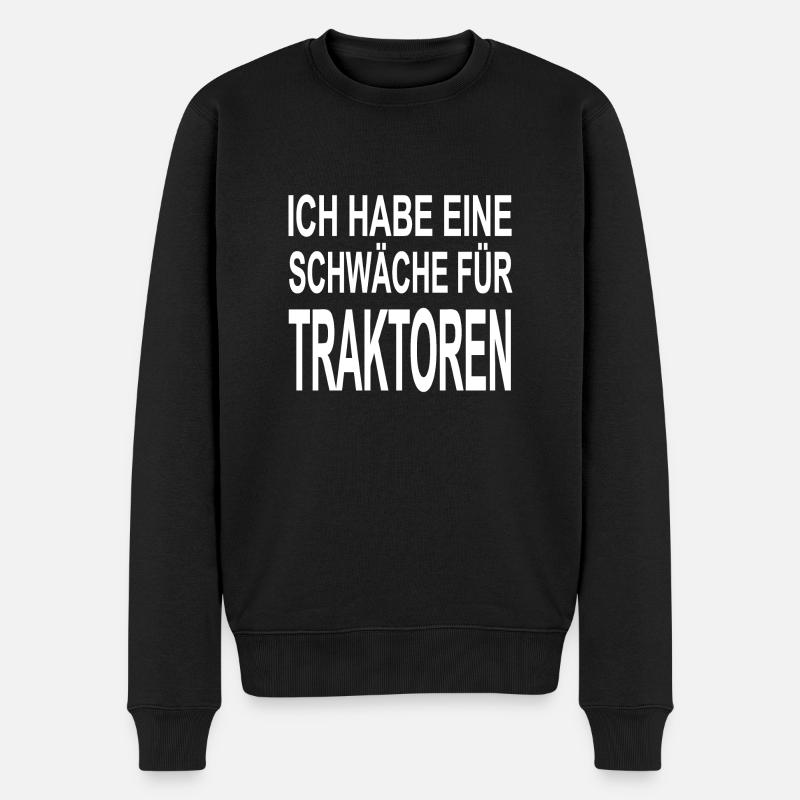 Traktor - Männer Premium Bio Pullover - Schwarz