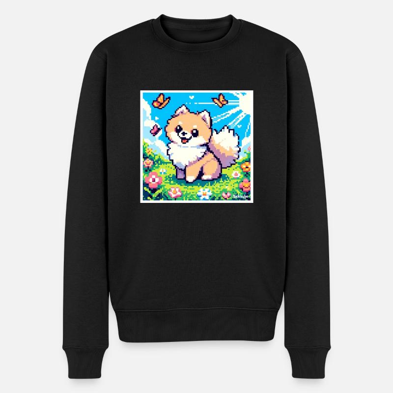 Pixel Pom - Pull Premium bio Homme - noir