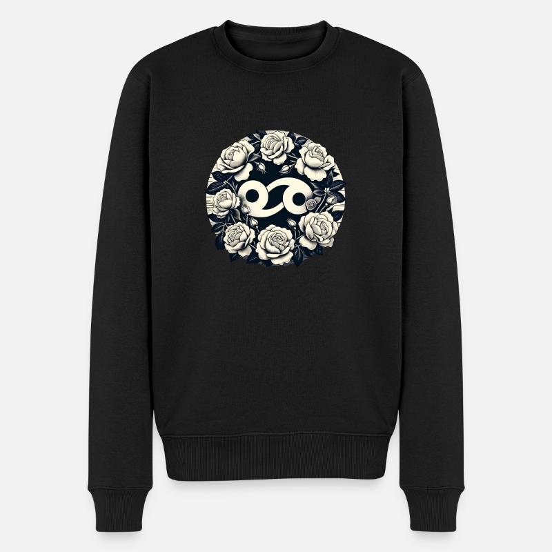 Krebs Tierkreiszeichen Symbol - Männer Premium Bio Pullover - Schwarz