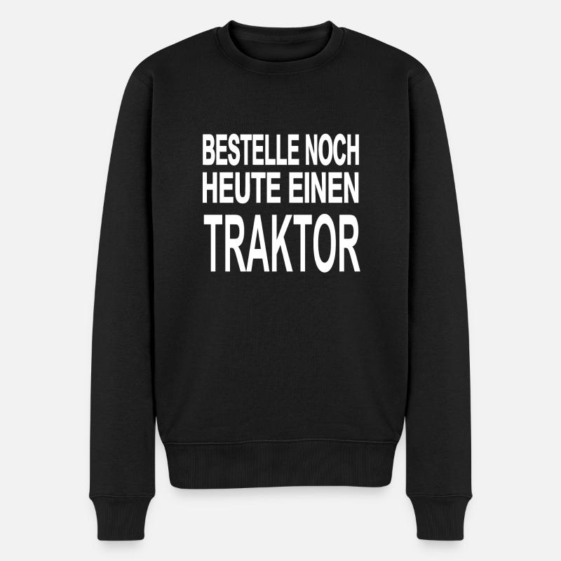 Traktor - Männer Premium Bio Pullover - Schwarz