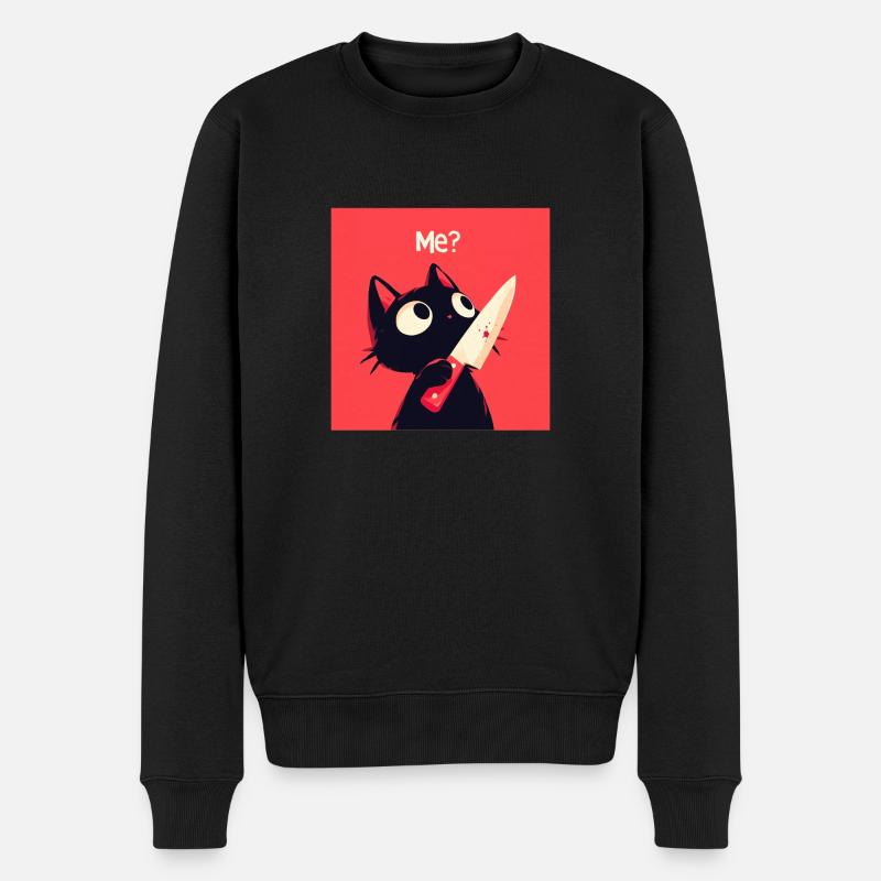 Chat mignon - Pull Premium bio Homme - noir