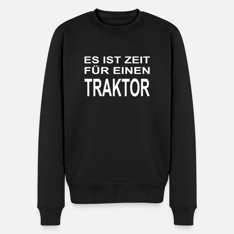 Traktor - Männer Premium Bio Pullover - Schwarz