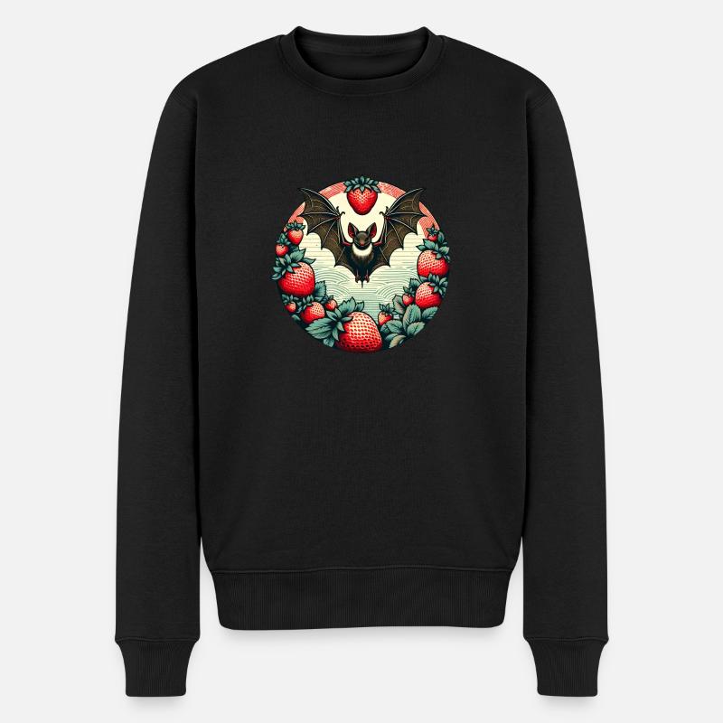 Fledermaus-Liebhaber - Männer Premium Bio Pullover - Schwarz