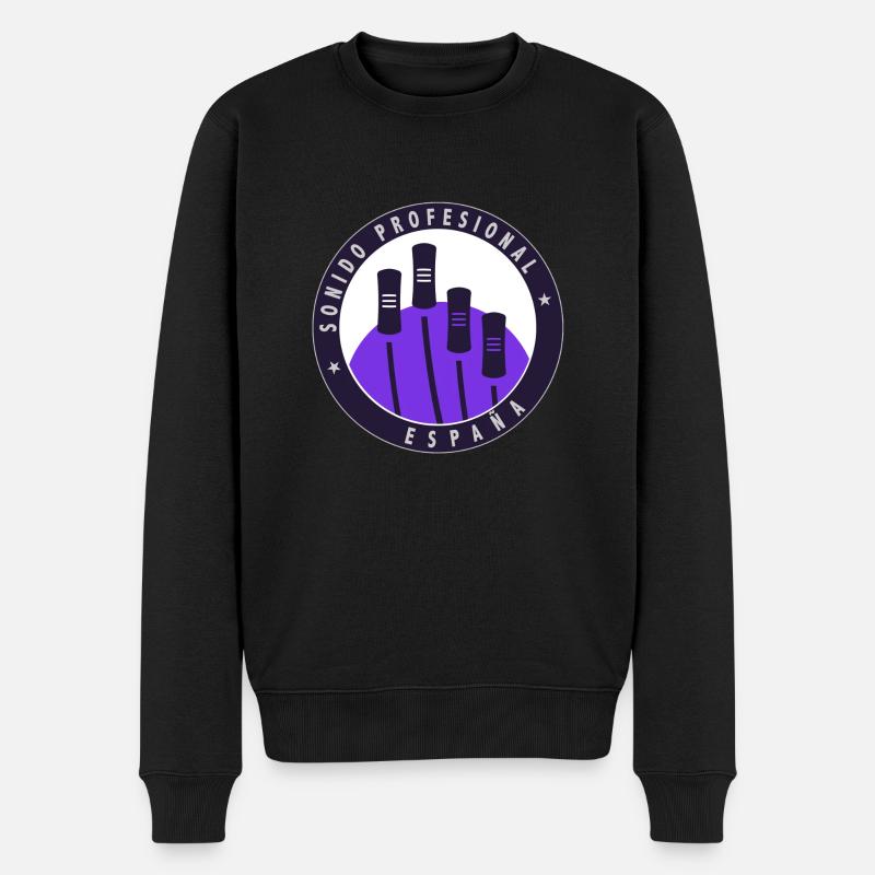 Logo mit weißem Hintergrund. - Männer Premium Bio Pullover - Schwarz