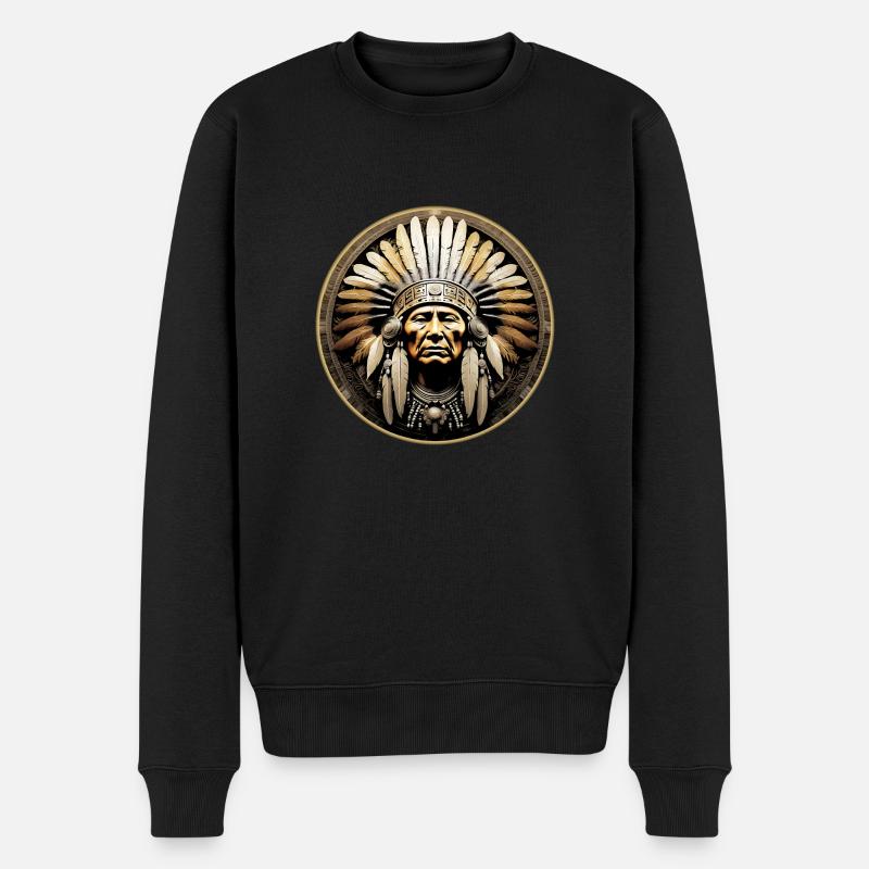 INDISCH - 1 - Männer Premium Bio Pullover - Schwarz