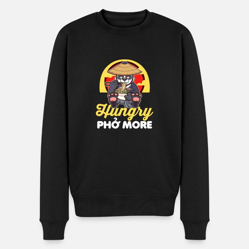 Hungry Pho Plus Cartoon Panda - Pull Premium bio Homme - noir