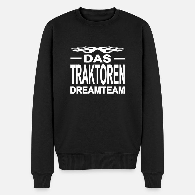 Traktor - Männer Premium Bio Pullover - Schwarz