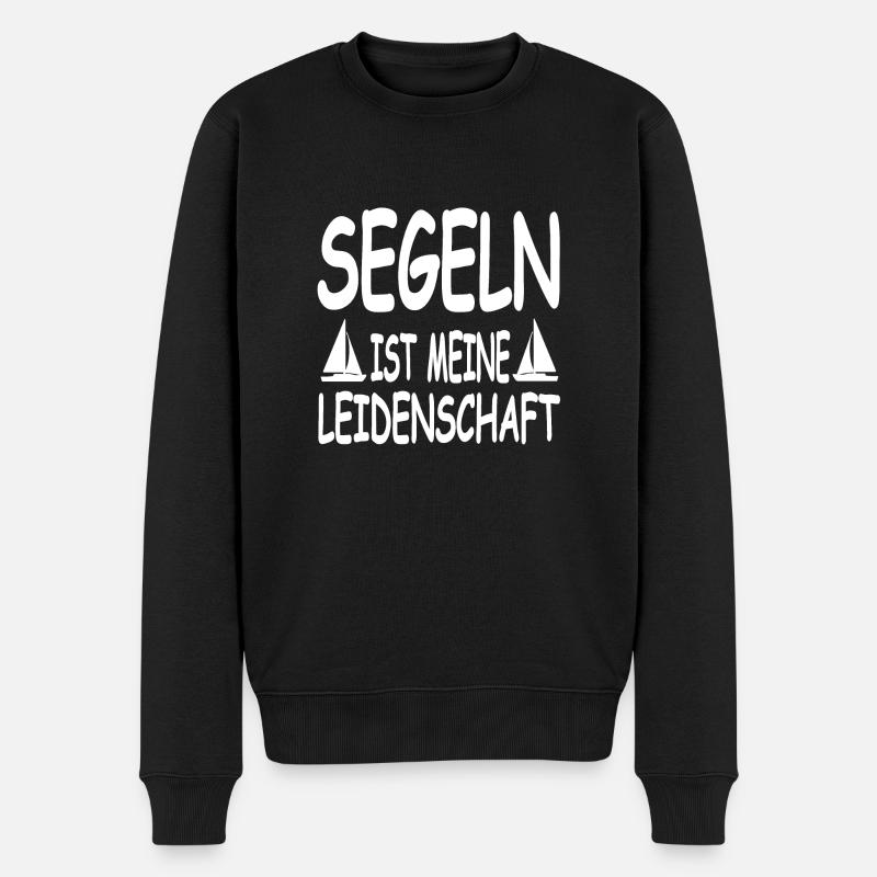 Segeln - Männer Premium Bio Pullover - Schwarz