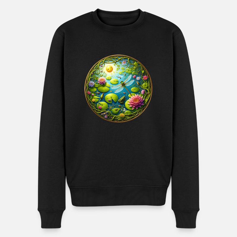 See Leben - Männer Premium Bio Pullover - Schwarz