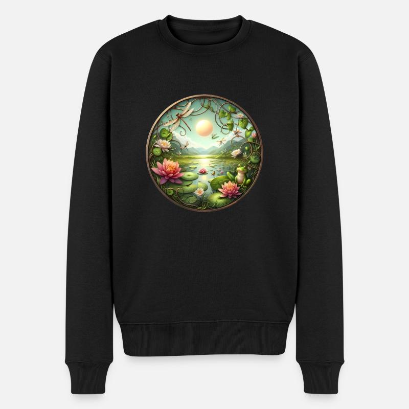 See der Träume - Männer Premium Bio Pullover - Schwarz