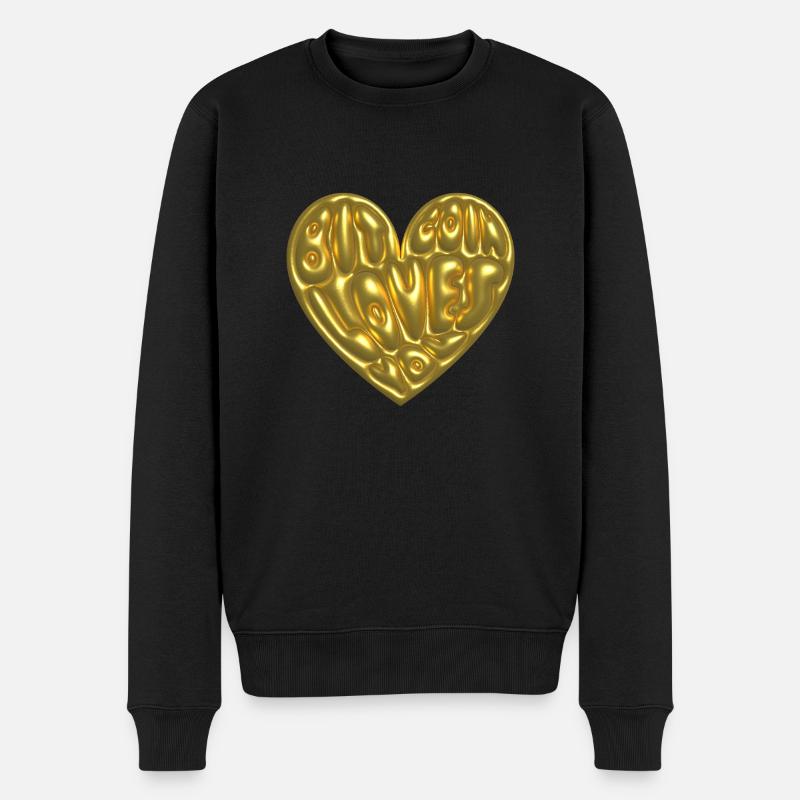 Bitcoin elsker dig - Økologisk premium-sweatshirt til mænd - sort