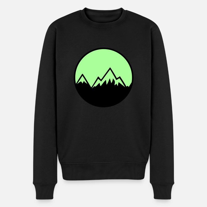 mountains - Männer Premium Bio Pullover - Schwarz