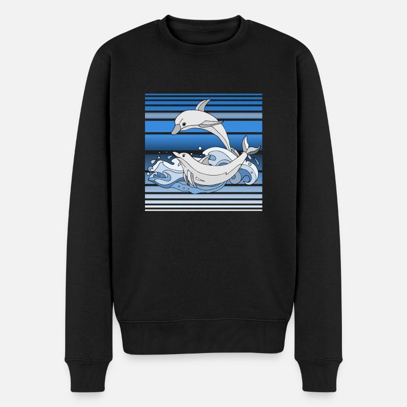Dauphins - Pull Premium bio Homme - noir