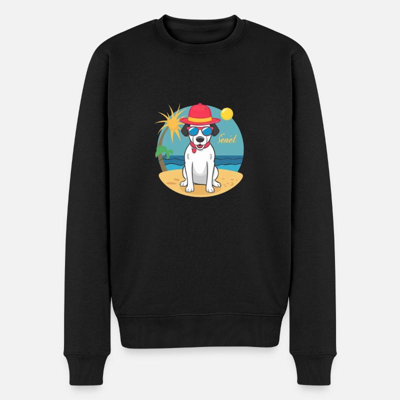 chien ete - Pull Premium bio Homme - noir
