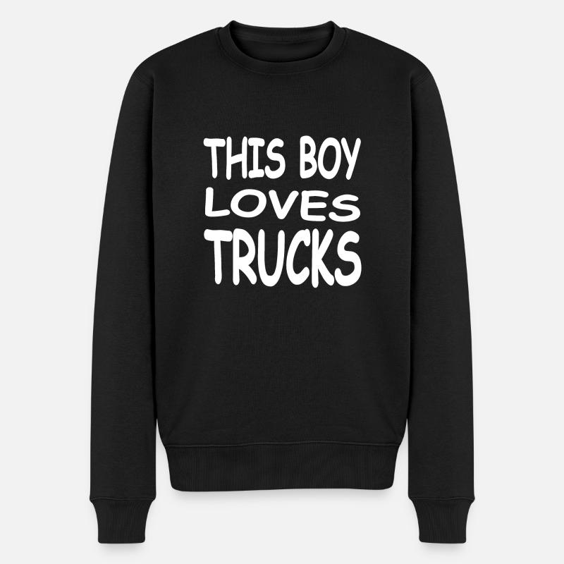 Truck - Männer Premium Bio Pullover - Schwarz