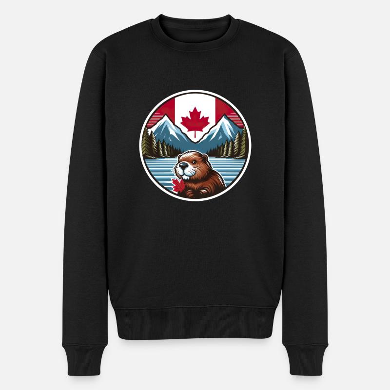 Kanada Bieber 2 - Männer Premium Bio Pullover - Schwarz