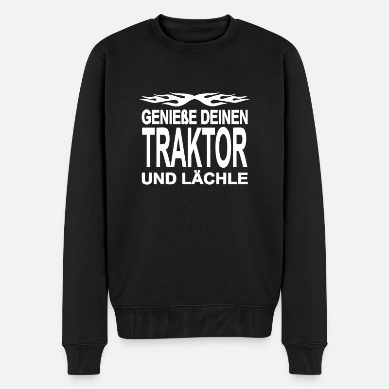 Traktor - Männer Premium Bio Pullover - Schwarz