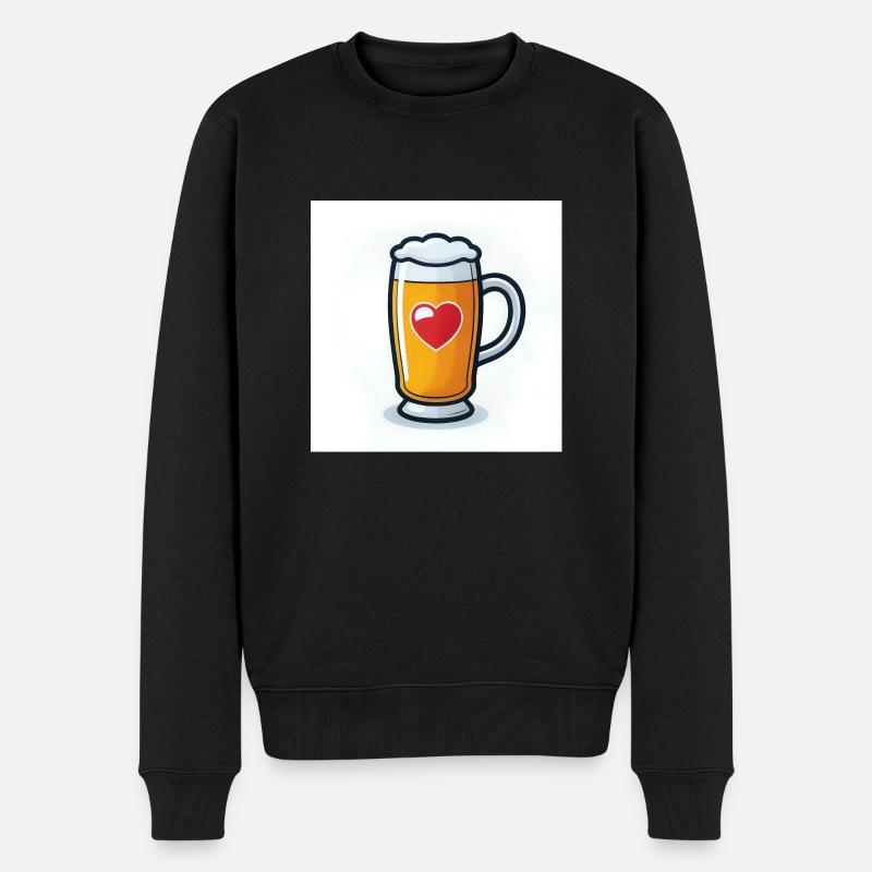37649422 - Männer Premium Bio Pullover - Schwarz