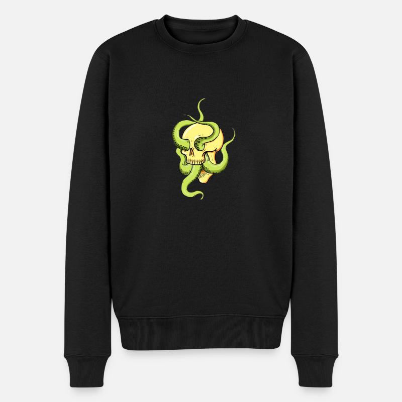 Crâne à tentacules - Pull Premium bio Homme - noir