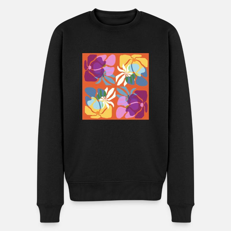 Fleurs sauvages - Pull Premium bio Homme - noir