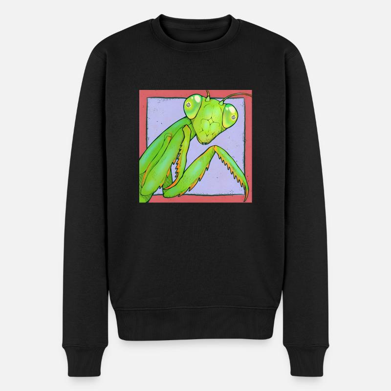 Die Gottesanbeterin - Männer Premium Bio Pullover - Schwarz