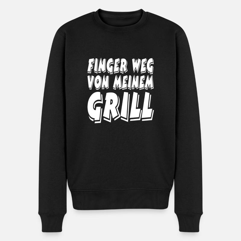 Grillen - Männer Premium Bio Pullover - Schwarz
