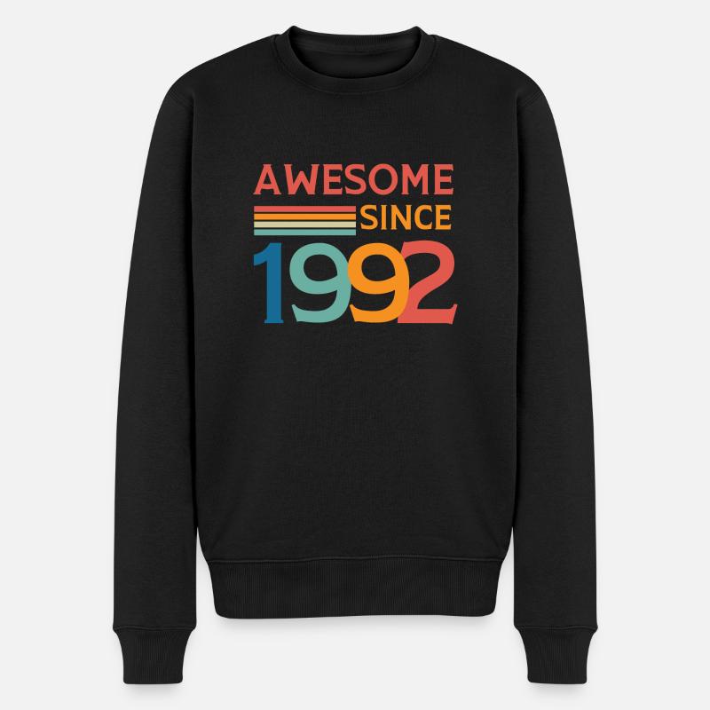 Großartig seit 1992 - Männer Premium Bio Pullover - Schwarz