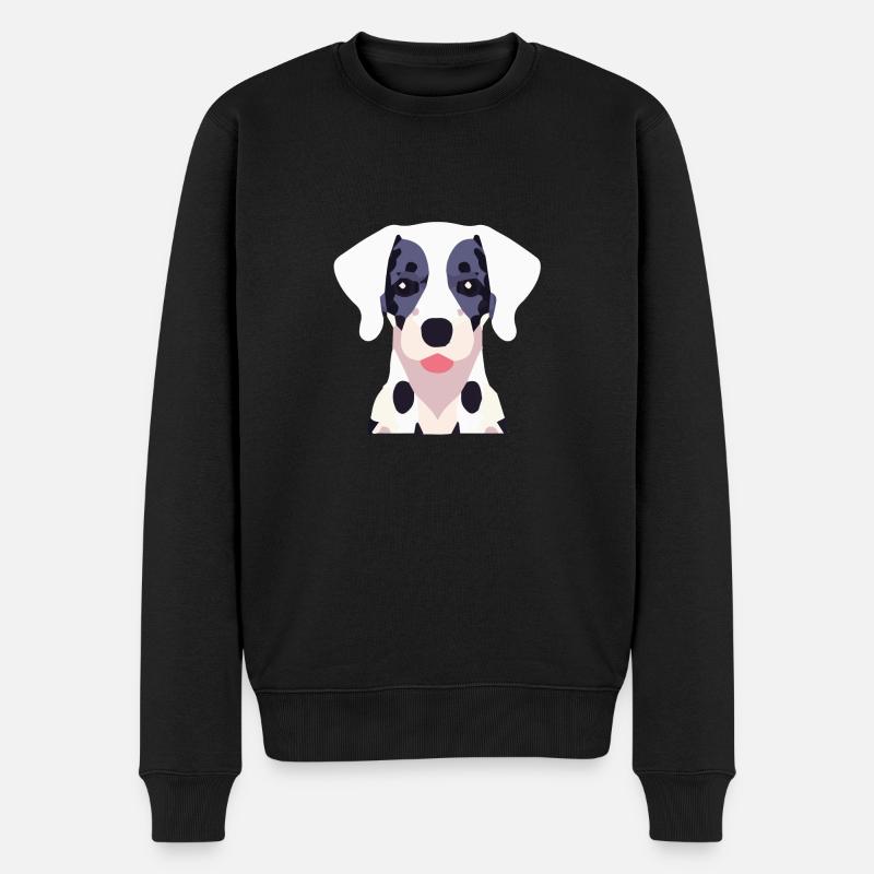 Chien Dalmatien Noir Blanc - Pull Premium bio Homme - noir