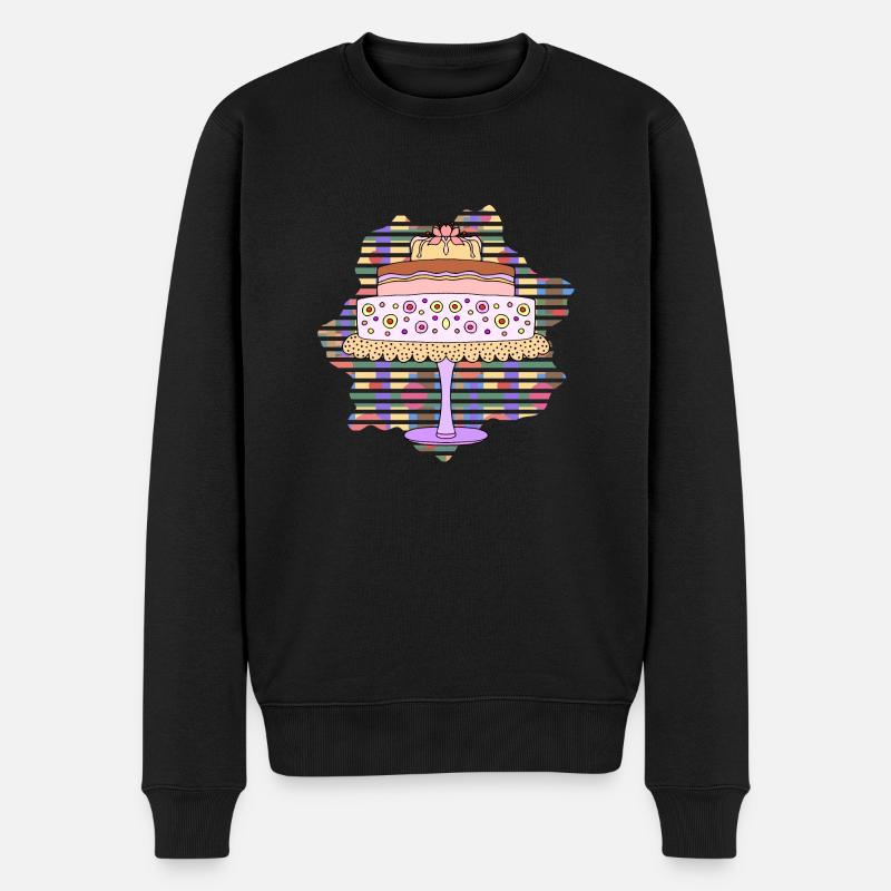 Kuchen - Männer Premium Bio Pullover - Schwarz