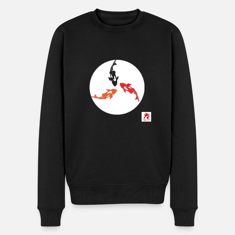 1 20240514 212602 0000 - Männer Premium Bio Pullover - Schwarz