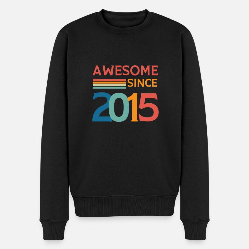 Awesome since 2015 - Pull Premium bio Homme - noir
